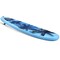 Blue PVC Inflatable Paddle Board Non-Slip Deck Adjustable Paddle Portable